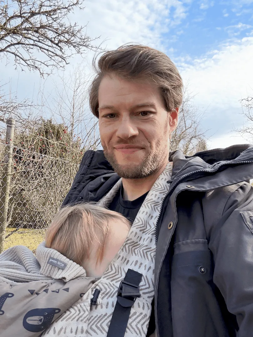 Daniel Reiser mit seiner Familie.